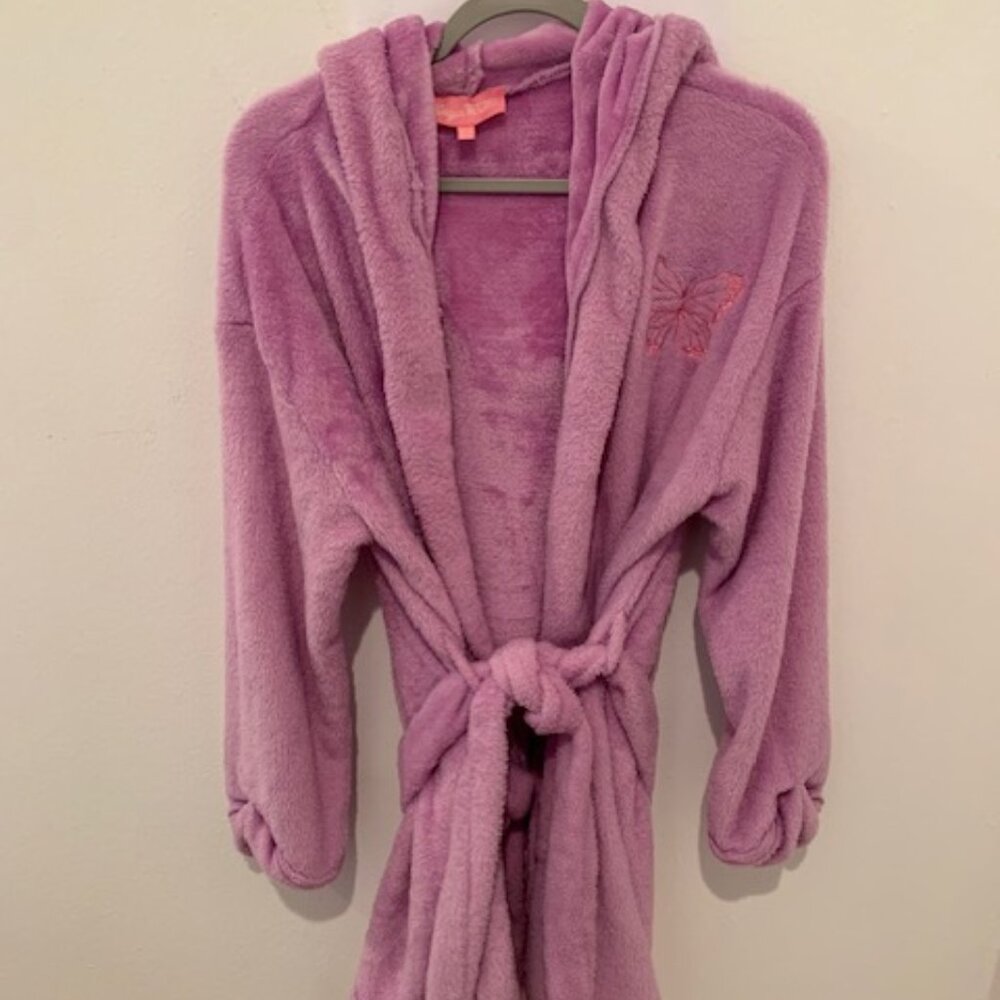 Sugar Thrillz cotton candy dream robe light lavender with butterflies size m/l